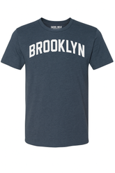 Brooklyn T-Shirt Navy Blue with Silver Letters